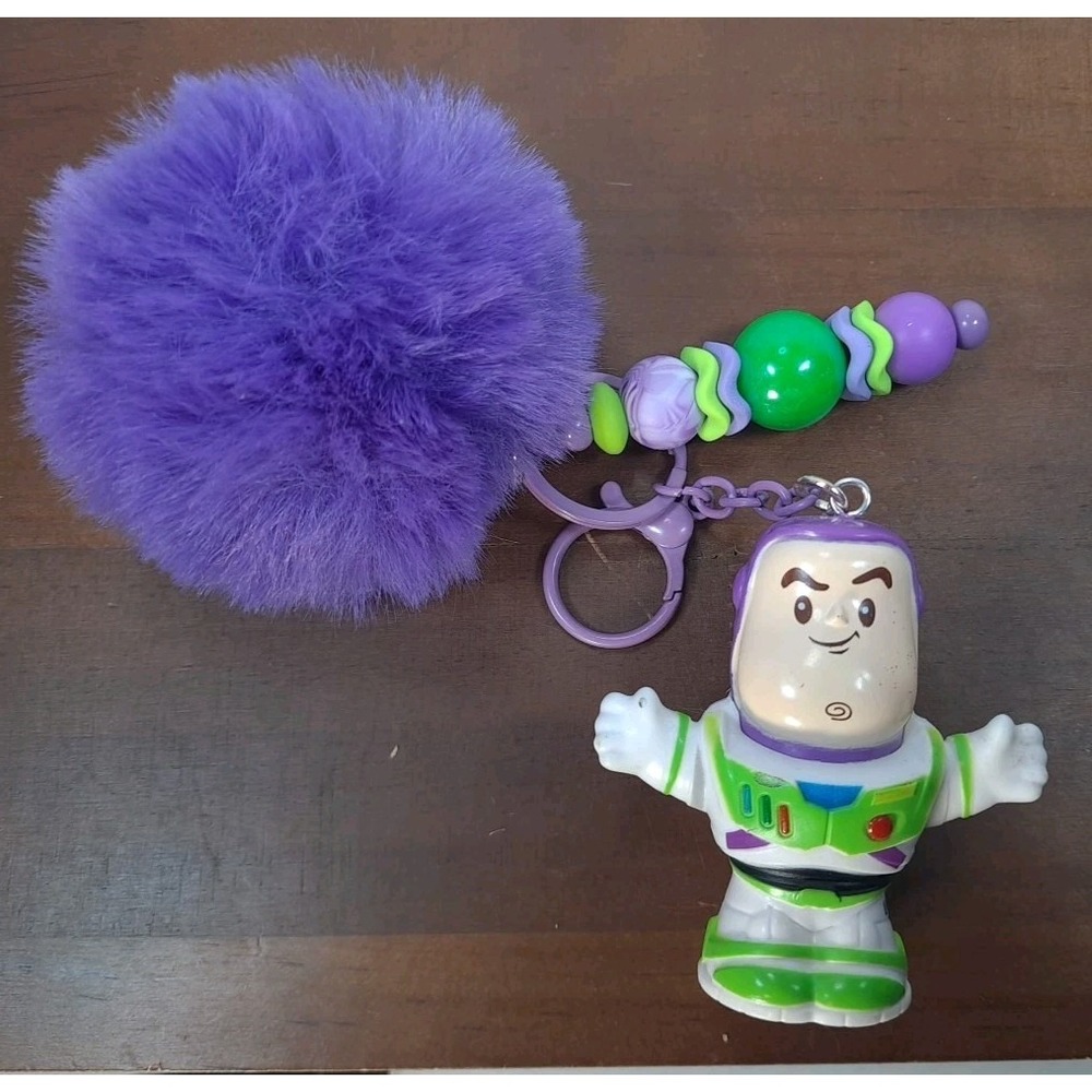 New Fisher Price‎ Little People Disney Buzz Lightyear Toy Story Purple Keychain